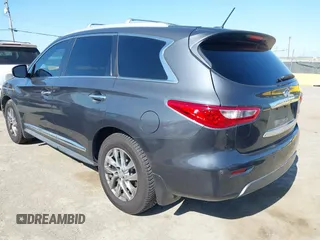2013 Infiniti JX35 with VIN 5N1AL0MM3DC313827, listed as a IAAI auction lot 42185244 with 127,814 mi miles. Bid and sale history available at carsss.com. Image 3.