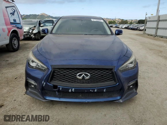 2018 Infiniti Q50 Luxe with VIN JN1EV7AP9JM356259, listed as a Copart auction lot 57756895 with 62,607 mi miles and Salvage title. Bid and sale history available at DreamBid. Image 5.