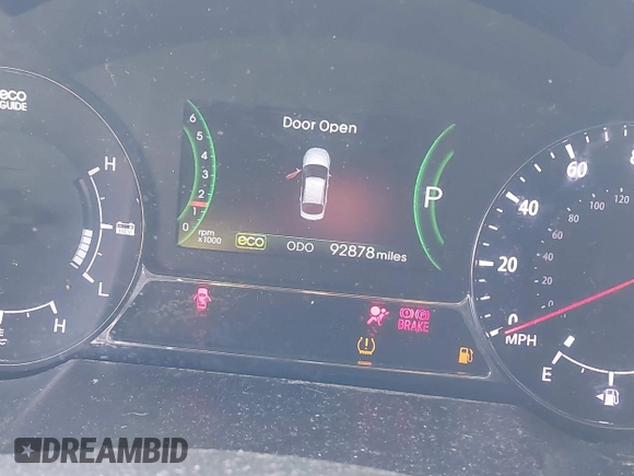 2012 Kia Optima Hybrid with VIN KNAGM4AD0C5009507, listed as a IAAI auction lot 41551835 with 92,878 mi miles. Bid and sale history available at carsss.com. Image 7.