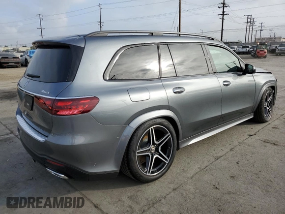 2024 Mercedes-Benz GLS 450 with VIN 4JGFF5KE5RB173752, listed as a Copart auction lot 82844094 with 1,631 mi miles and Salvage Title. Bid and sale history available at DreamBid. Image 3.