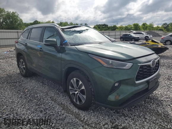 2023 Toyota Highlander L with VIN 5TDKDRBHXPS500758, listed as a Copart auction lot 58609615 with 45,653 mi miles and Salvage title. Bid and sale history available at DreamBid. Image 4.