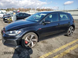2021 Volkswagen Golf GTI S with VIN 3VW5T7AUXMM007304, listed as a Copart auction lot 82164254 with 34,642 mi miles and Salvage Title. Bid and sale history available at carsss.com. Image 1.