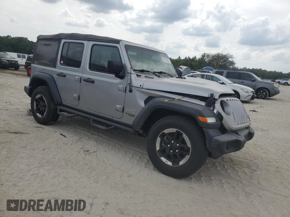 2018 Jeep Wrangler Unlimited Sport с VIN 1C4HJXDG1JW151623, выставлен на аукционе Copart как лот 53703055 с пробегом 54 186 миль миль и Списание • Salvage title. История ставок и продаж доступна на DreamBid. Изображение 4.