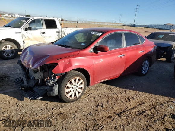 2013 Nissan Sentra SV with VIN 3N1AB7AP5DL653406, listed as a Copart auction lot 67293343 with 120,768 mi miles and Salvage Title. Bid and sale history available at carsss.com. Image 1.