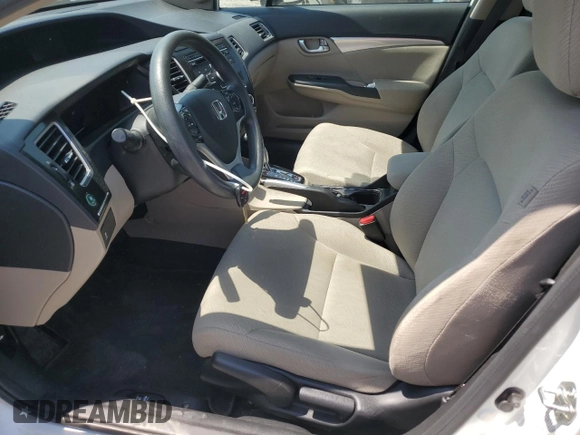 2013 Honda Civic EX with VIN 19XFB2F8XDE243776, listed as a Copart auction lot 53883755 with 50,080 mi miles and Salvage Title. Bid and sale history available at DreamBid. Image 7.