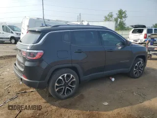 2022 Jeep Compass High Altitude with VIN 3C4NJDCB2NT120903, listed as a Copart auction lot 59476795 with 45,620 mi miles and Salvage title. Bid and sale history available at DreamBid. Image 3.