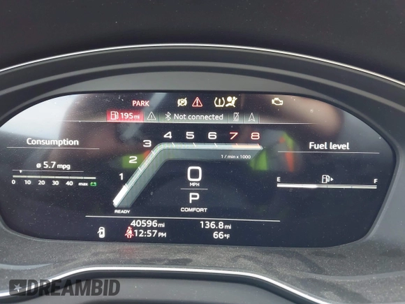 2023 Audi Q5 Sportback S line Premium Plus with VIN WA15AAFY2P2007434, listed as a IAAI auction lot 41482909 with 40,596 mi miles and . Bid and sale history available at DreamBid. Image 7.