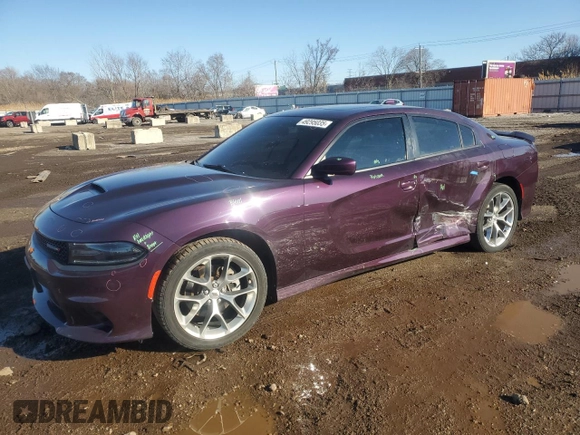 2021 Dodge Charger GT with VIN 2C3CDXHG4MH606094, listed as a Copart auction lot 49295035 with 31,983 mi miles and Salvage Title. Bid and sale history available at DreamBid. Image 1.