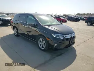 2018 Honda Odyssey EX-L with VIN 5FNRL6H76JB054750, listed as a Copart auction lot 49651795 with 55,451 mi miles and Salvage Title. Bid and sale history available at carsss.com. Image 14.