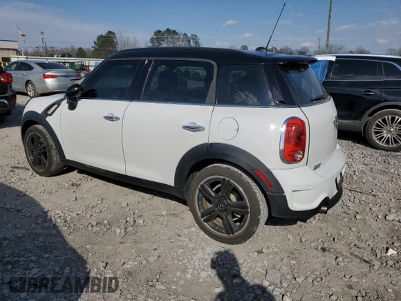 2012 MINI Countryman S with VIN WMWZC3C52CWP20082, listed as a Copart auction lot 47286305 with 60,968 mi miles and Salvage Title. Bid and sale history available at DreamBid. Image 2.