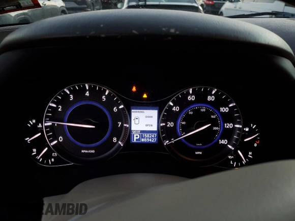 2012 Infiniti QX56 7-passenger with VIN JN8AZ2NE1C9015556, listed as a Copart auction lot 81671054 with 158,247 mi miles and Salvage Title. Bid and sale history available at carsss.com. Image 9.