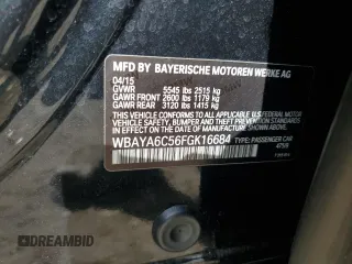 2015 BMW 7 Series 740i z VIN WBAYA6C56FGK16684, wystawiony jako Copart lot #55774275 z przebiegiem 85 281 mil mil oraz Szkoda całkowita • Salvage title. Historia ofert i sprzedaży dostępna na DreamBid. Obrazek 12.