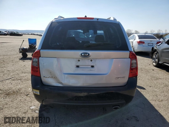 2007 Kia Rondo EX with VIN KNAFG526977104036, listed as a Copart auction lot 44372613 with 107,100 mi miles and Salvage Title. Bid and sale history available at carsss.com. Image 6.