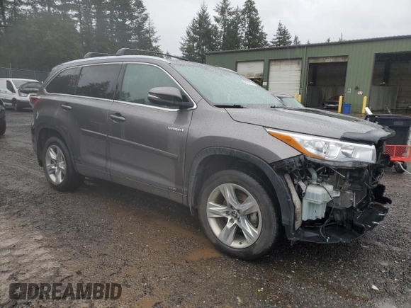 2016 Toyota Highlander Hybrid Limited with VIN 5TDDCRFHXGS020659, listed as a Copart auction lot 43476695 with 92,967 mi miles and Salvage Title. Bid and sale history available at carsss.com. Image 4.