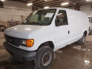 2007 Ford Econoline Cargo Commercial with VIN 1FTNE14W87DA89461, listed as a IAAI auction lot 42038742 with 75,738 mi miles and . Bid and sale history available at DreamBid. Image 2.