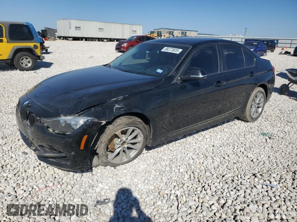2016 BMW 3 Series 320i with VIN WBA8A9C50GK618538, listed as a Copart auction lot 88373835 with 0 mi miles and Salvage Title. Bid and sale history available at carsss.com. Image 1.