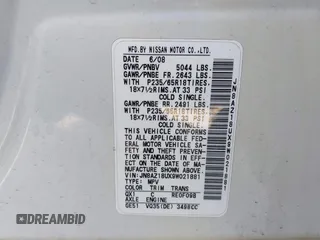 2009 Nissan Murano SL z VIN JN8AZ18UX9W021881, wystawiony jako IAAI lot #42452750 z przebiegiem 237 031 mil mil oraz . Historia ofert i sprzedaży dostępna na DreamBid. Obrazek 9.