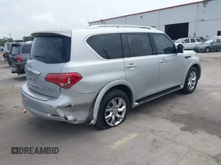 2011 Infiniti QX56 7-passenger with VIN JN8AZ2NF8B9501238, listed as a IAAI auction lot 42430925 with 188,605 mi miles and . Bid and sale history available at DreamBid. Image 4.