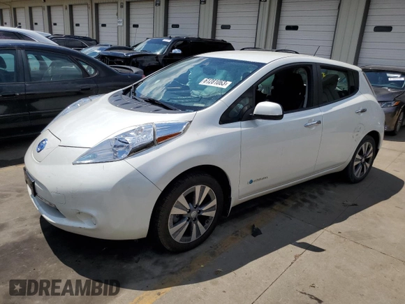 2015 Nissan LEAF SV with VIN 1N4AZ0CP0FC315123, listed as a Copart auction lot 61281063 with 47,962 mi miles. Bid and sale history available at carsss.com. Image 1.