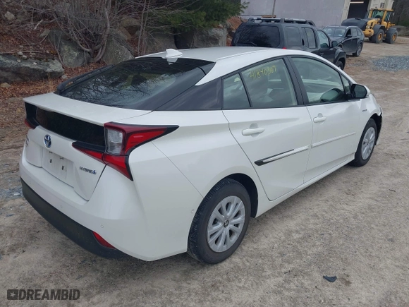 2019 Toyota Prius L Eco with VIN JTDKARFUXK3098878, listed as a IAAI auction lot 41840307 with 43,085 mi miles. Bid and sale history available at carsss.com. Image 4.