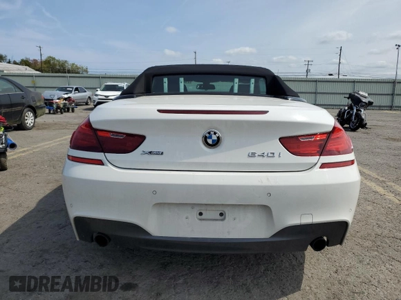 2015 BMW 6 Series 640i xDrive with VIN WBAYP5C52FDZ28295, listed as a Copart auction lot 71644454 with 41,924 mi miles and Salvage Title. Bid and sale history available at carsss.com. Image 6.