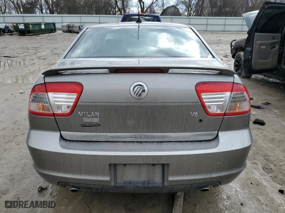 2008 Mercury Milan Premier with VIN 3MEHM081X8R609448, listed as a Copart auction lot 46662215 with 100,166 mi miles and Clean Title. Bid and sale history available at carsss.com. Image 6.