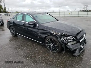 2020 Mercedes-Benz C with VIN WDDWF8DB2LR527871, listed as a Copart auction lot 47757005 with 71,253 mi miles and Salvage Title. Bid and sale history available at carsss.com. Image 4.