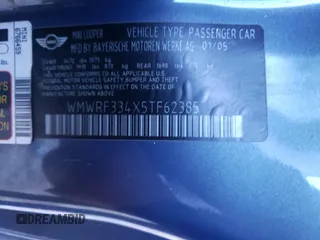 2005 MINI Convertible z VIN WMWRF334X5TF62385, wystawiony jako Copart lot #84635524 z przebiegiem 236 258 mil mil oraz Szkoda całkowita • Salvage title. Historia ofert i sprzedaży dostępna na DreamBid. Obrazek 15.