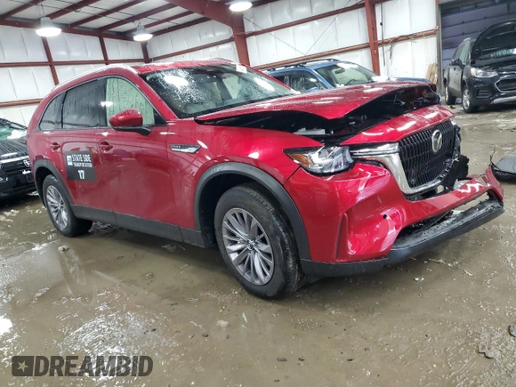 2025 Mazda CX-90 Preferred with VIN JM3KKBHD6S1204067, listed as a Copart auction lot 44991865 with 5,104 mi miles and Salvage title. Bid and sale history available at DreamBid. Image 4.