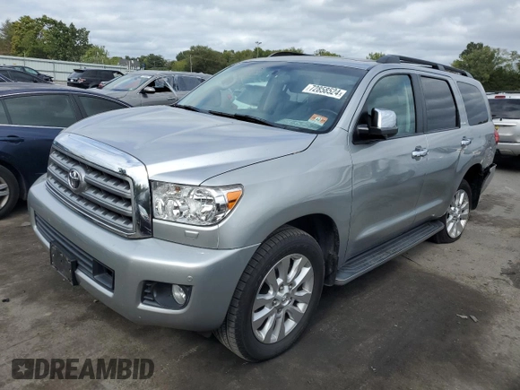 2012 Toyota Sequoia Platinum with VIN 5TDDY5G12CS057551, listed as a Copart auction lot 72858524 with 64,398 mi miles and Salvage Title. Bid and sale history available at carsss.com. Image 1.