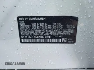 2020 BMW X3 M with VIN 5YMTS0C03L9B77591, listed as a IAAI auction lot 41015612 with 1 mi miles. Bid and sale history available at carsss.com. Image 9.