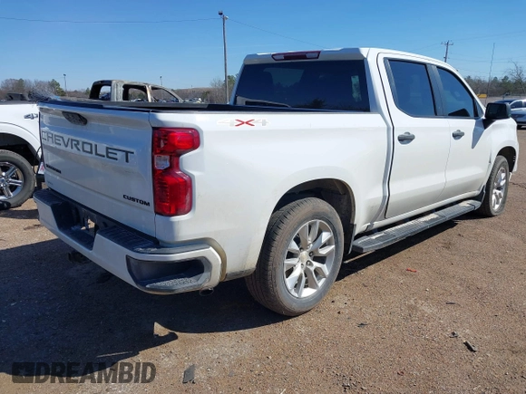 2022 Chevrolet Silverado 1500 Custom with VIN 1GCPDBEK0NZ547605, listed as a IAAI auction lot 41591510 with 37,543 mi miles. Bid and sale history available at carsss.com. Image 4.