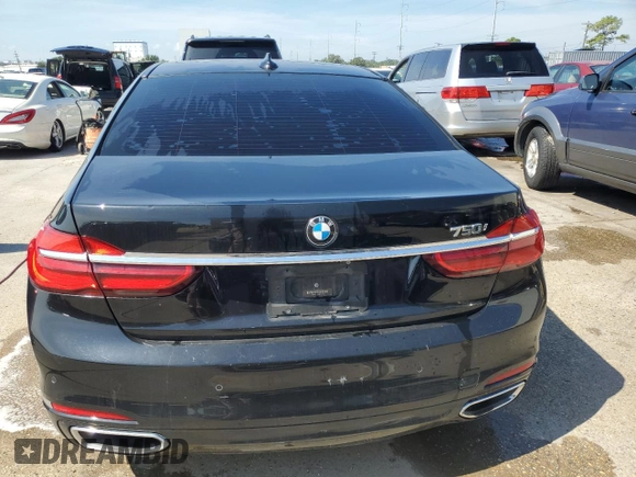 2017 BMW 7 Series 740i with VIN WBA7E2C56HG740168, listed as a Copart auction lot 69678504 with 0 mi miles and Clean Title. Bid and sale history available at carsss.com. Image 6.