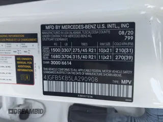 2020 Mercedes-Benz GLE 450 z VIN 4JGFB5KB5LA290908, wystawiony jako IAAI lot #41951204 z przebiegiem 38 263 mil mil oraz . Historia ofert i sprzedaży dostępna na DreamBid. Obrazek 9.