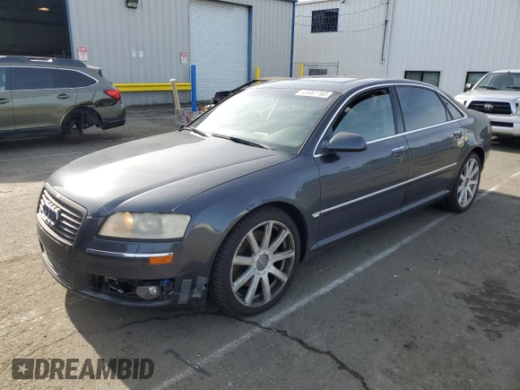 2006 Audi A8 4.2L with VIN WAUML44E56N005452, listed as a Copart auction lot 45967765 with 175,697 mi miles and Salvage title. Bid and sale history available at DreamBid. Image 1.