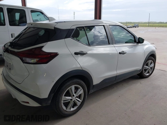 2021 Nissan Kicks S with VIN 3N1CP5BV4ML510992, listed as a IAAI auction lot 41907512 with 59,380 mi miles and . Bid and sale history available at DreamBid. Image 4.