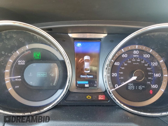 2012 Hyundai Sonata Hybrid with VIN KMHEC4A48CA044280, listed as a Copart auction lot 63344125 with 189,116 mi miles and Clean title. Bid and sale history available at DreamBid. Image 9.