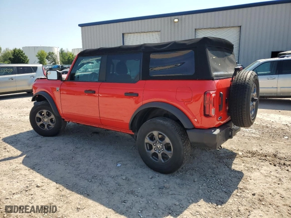 2021 Ford Bronco with VIN 1FMDE5BHXMLA82189, listed as a Copart auction lot 68893784 with 47,142 mi miles and Non Repairable. Bid and sale history available at carsss.com. Image 2.
