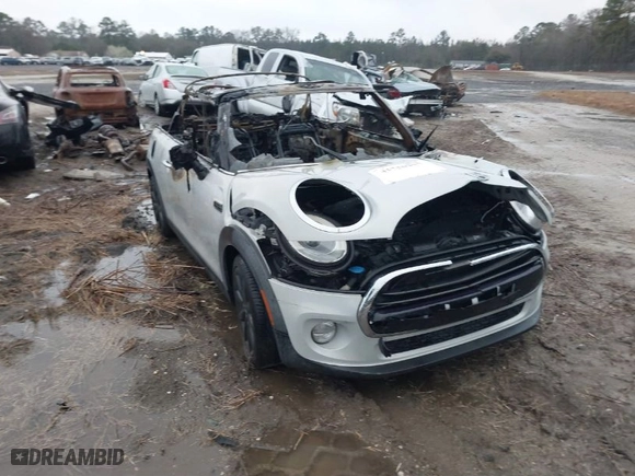2017 MINI Convertible Cooper with VIN WMWWG5C30H3C20290, listed as a IAAI auction lot 41750397 with 1 mi miles. Bid and sale history available at carsss.com. Image 1.