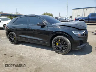 2019 Audi Q8 Premium Plus with VIN WA1EVAF13KD011514, listed as a Copart auction lot 64988564 with 81,316 mi miles and Salvage Title. Bid and sale history available at carsss.com. Image 4.