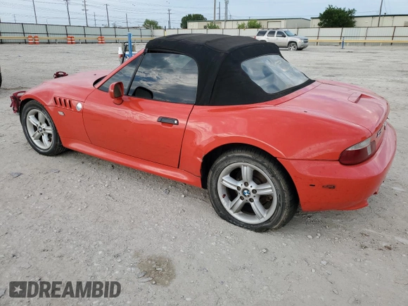 2000 BMW Z3 2.5L with VIN WBACH9349YLF88760, listed as a Copart auction lot 58447054 with 241,754 mi miles and Salvage Title. Bid and sale history available at carsss.com. Image 2.