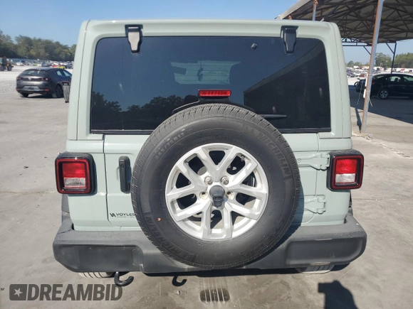 2023 Jeep Wrangler Sport with VIN 1C4HJXDGXPW615498, listed as a Copart auction lot 72514824 with 22,125 mi miles and Clean Title. Bid and sale history available at DreamBid. Image 6.