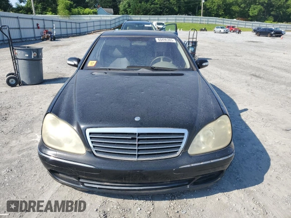 2003 Mercedes-Benz S 430 with VIN WDBNG70J83A351710, listed as a Copart auction lot 60496365 with Not provided miles and Salvage title. Bid and sale history available at DreamBid. Image 5.