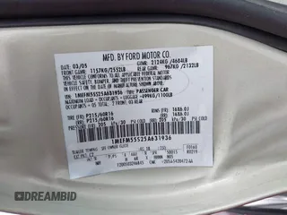 2005 Mercury Sable LS with VIN 1MEFM55S25A631936, listed as a IAAI auction lot 41523450 with 106,472 mi miles and . Bid and sale history available at DreamBid. Image 9.