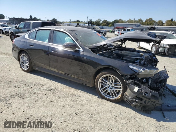 2024 BMW 5 Series 540i xDrive with VIN WBA63FJ06RCR29413, listed as a Copart auction lot 74137104 with 0 mi miles and Salvage Title. Bid and sale history available at carsss.com. Image 4.