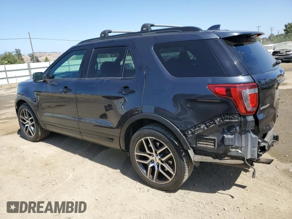 2017 Ford Explorer Sport with VIN 1FM5K8GT0HGD04698, listed as a Copart auction lot 61005485 with 156,651 mi miles and Salvage title. Bid and sale history available at DreamBid. Image 2.