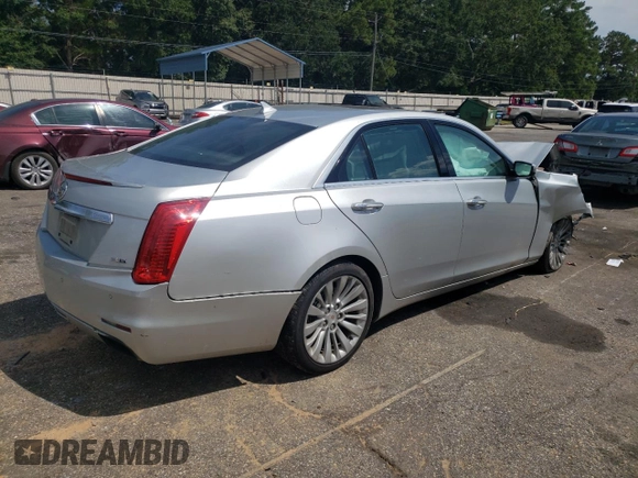 2014 Cadillac CTS Performance RWD with VIN 1G6AS5S35E0177365, listed as a Copart auction lot 68710594 with Not Provided miles and Salvage Title. Bid and sale history available at DreamBid. Image 3.