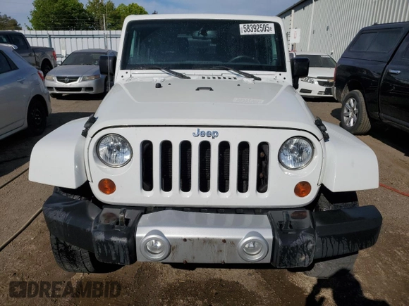 2013 Jeep Wrangler Sahara with VIN 1C4AJWBG0DL517849, listed as a Copart auction lot 58392505 with 119,499 mi miles and Clean title. Bid and sale history available at DreamBid. Image 5.