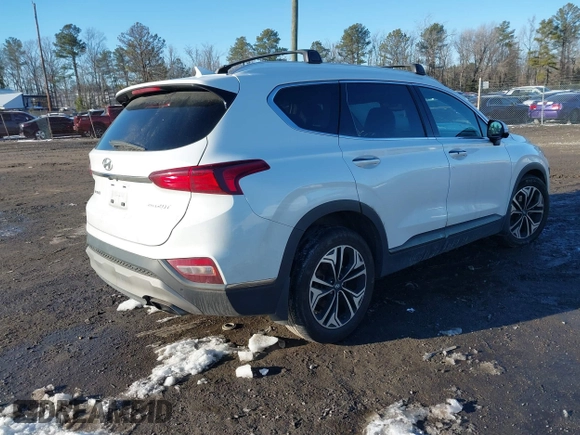 2020 Hyundai Santa Fe Limited with VIN 5NMS5CAA1LH261760, listed as a IAAI auction lot 41293649 with 119,153 mi miles. Bid and sale history available at carsss.com. Image 4.