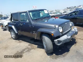 2016 Jeep Wrangler Unlimited Sahara with VIN 1C4HJWEG2GL273507, listed as a IAAI auction lot 39855004 with 87,011 mi miles and . Bid and sale history available at DreamBid. Image 1.